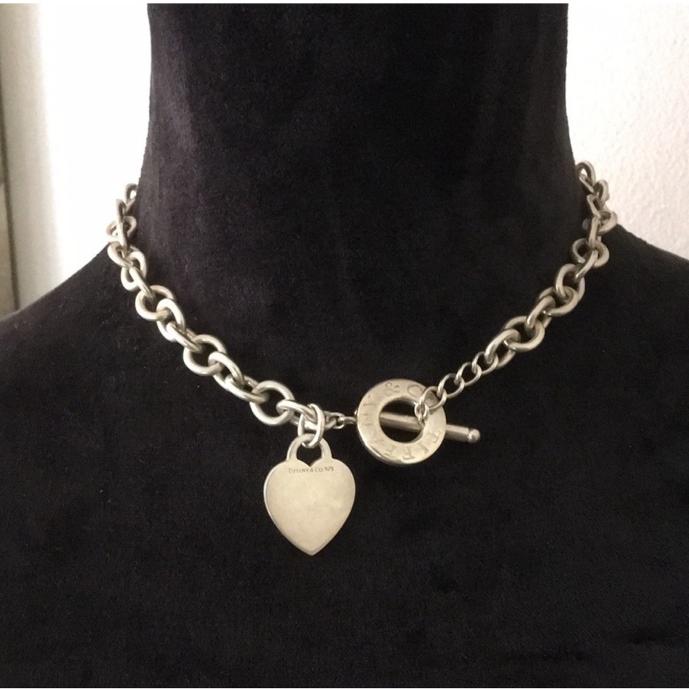 Tiffany Sterling Silver Toggle Necklace